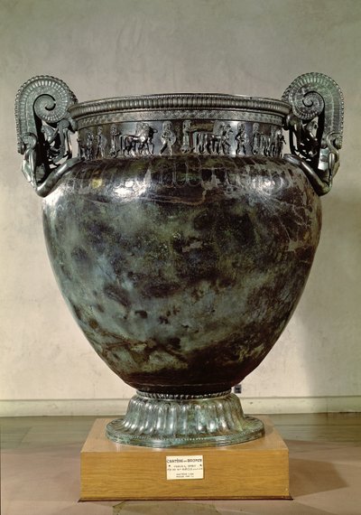 Krater, aus dem Grab einer Prinzessin von Vix (Bronze) von Greek